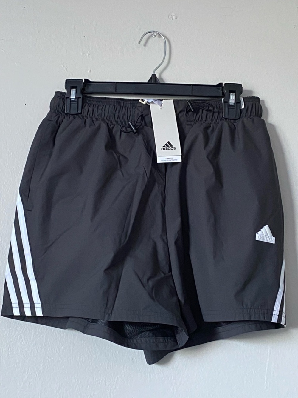 NWT Adidas Women’s Black Athletic Shorts with 3-Stripes Size Medium
